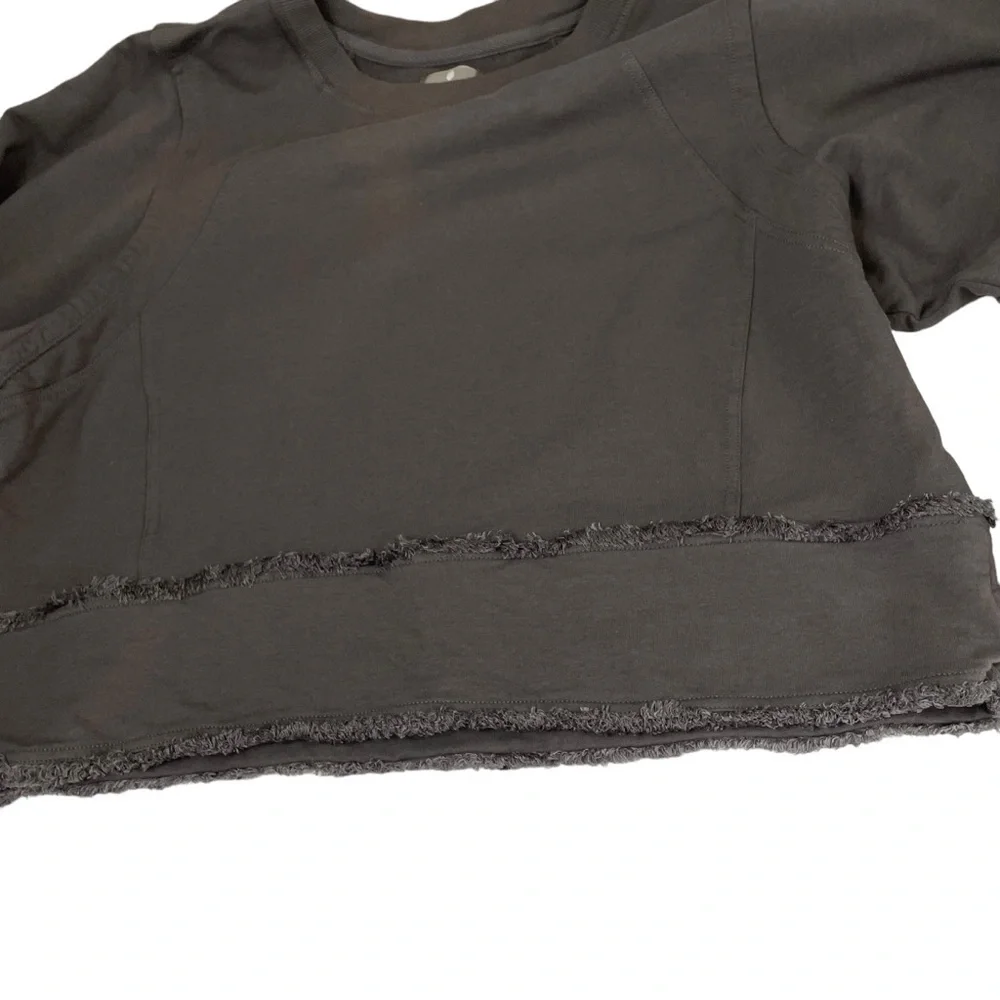 Free People FP Movement Where The Wind Blows Gray Pullover Sweatshirt - Picture 9 of 14